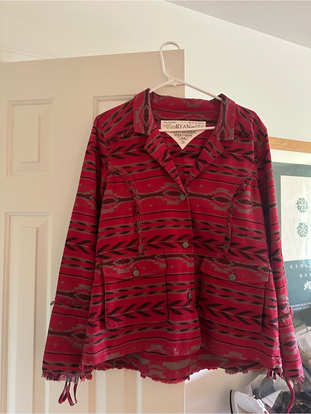 RYAN Signature Red Aztec Stripe Jacket
